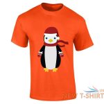 xmas penguin santa hat print t shirt mens boys christmas short sleeve cotton tee 0.jpg