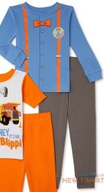 4 piece blippi pajamas boy girl toddler 2t 3t 4t 5t shirt pants costume set new 1.jpg