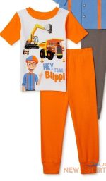 4 piece blippi pajamas boy girl toddler 2t 3t 4t 5t shirt pants costume set new 2.jpg