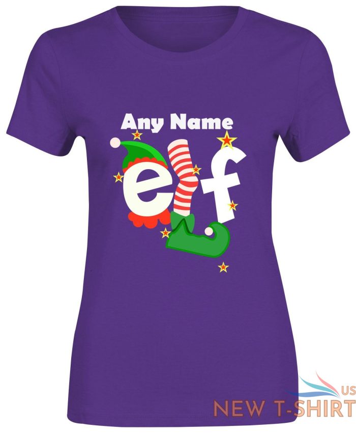 any name elf christmas tshirt print womens girls short sleeve cotton tee lot 9.jpg