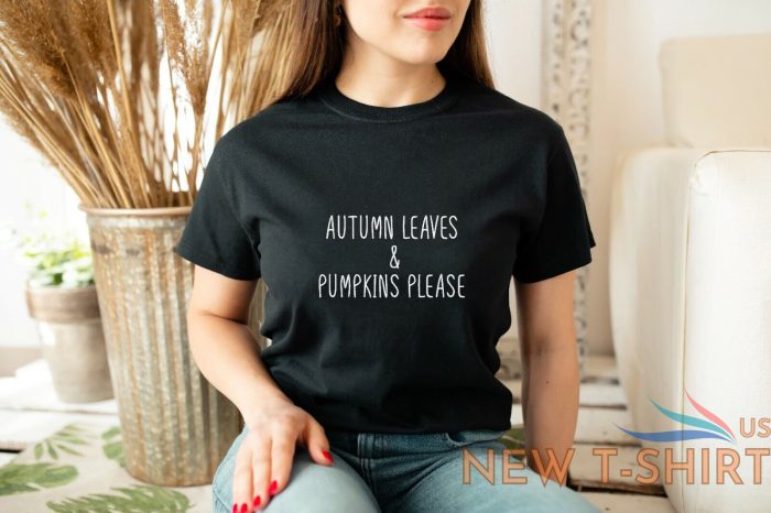 autumn leaves pumpkins please halloween party funny t shirt tee costume top 0.jpg