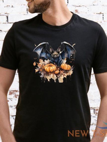 bat design t shirt fall autumn halloween pumpkin witch trick unisex lady fit 1.jpg