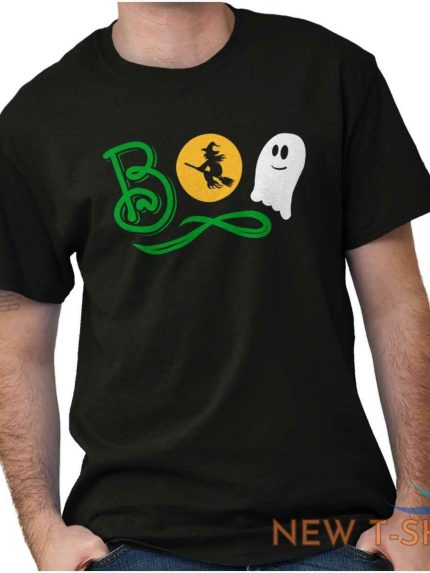 boo ghost halloween spooky trick or treat adult short sleeve crewneck tee 0.jpg