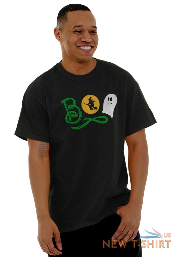 boo ghost halloween spooky trick or treat adult short sleeve crewneck tee 3.jpg