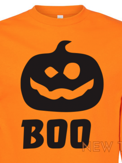 boo halloween pumpkin state long sleeve graphic tee unisex apparel text logo 0.png