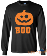 boo halloween pumpkin state long sleeve graphic tee unisex apparel text logo 3.png