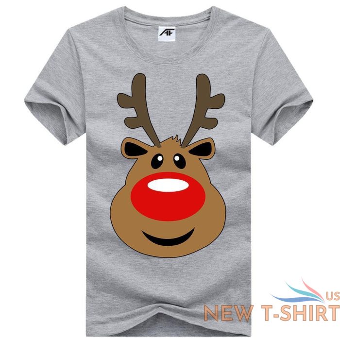 boy the reindeer face printed xmas christmas t shirt casual wear gift tee shirt 0.jpg