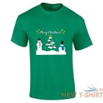 boys christmas snowman tree print mens short sleeve fancy cotton xmas tee 4.jpg