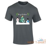 boys christmas snowman tree print mens short sleeve sports cotton tee lot 3.jpg