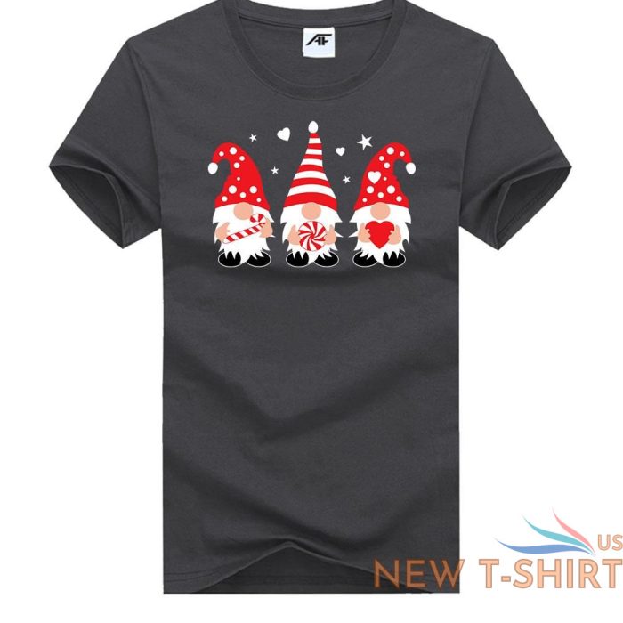 boys printed funny christmas candy gnomes gonk t shirt round neck short sleeves 3.jpg
