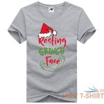 boys resting grinch face printed t shirt mens round neck xmas novelty cotton top 4.jpg
