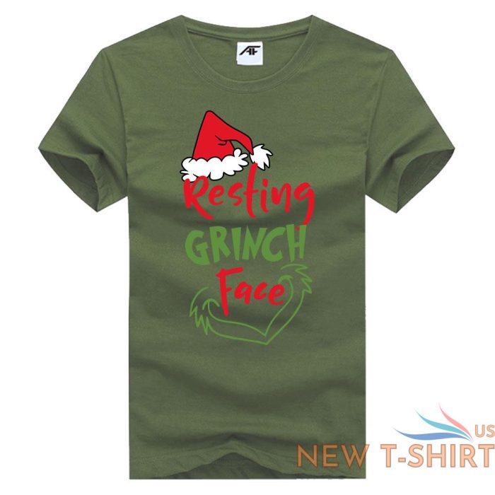 boys resting grinch face printed t shirt mens round neck xmas novelty cotton top 7.jpg