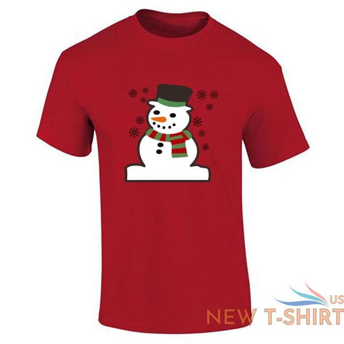 boys snowman print christmas t shirt mens summer short sleeve top cotton tee 2.jpg