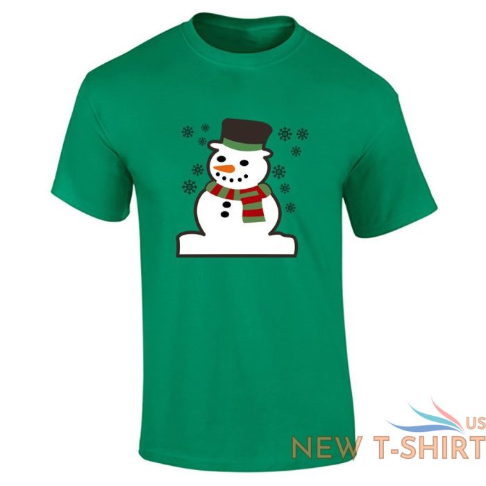 boys snowman print christmas t shirt mens summer short sleeve top cotton tee 3.jpg