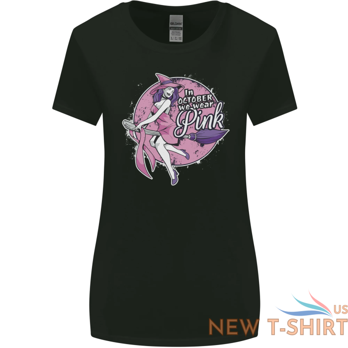 breast cancer awareness witch halloween womens wider cut t shirt 0 1.png