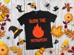 burn the patriarchy t shirt feminist fire rose tee halloween 0.jpg