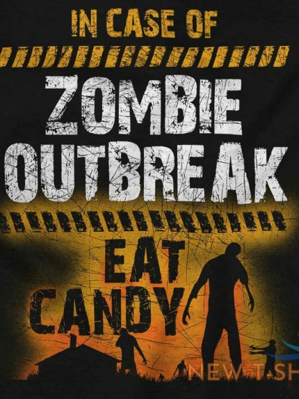 case of zombie outbreak eat candy trick treat cool gift scary classic t shirt te 1.jpg