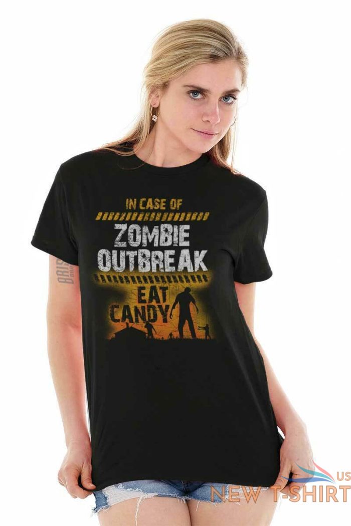 case of zombie outbreak eat candy trick treat cool gift scary classic t shirt te 4.jpg