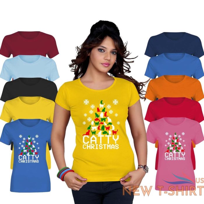 catty christmas logo print t shirt womens short sleeve girls cotton tee lot 0 1.jpg