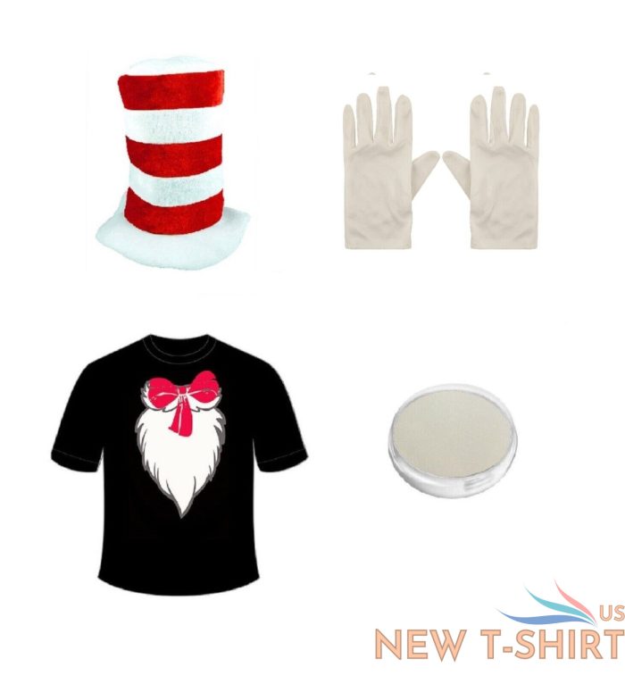 children s adults cat t shirt hat bow tie set fancy dress book costume in the 3.jpg