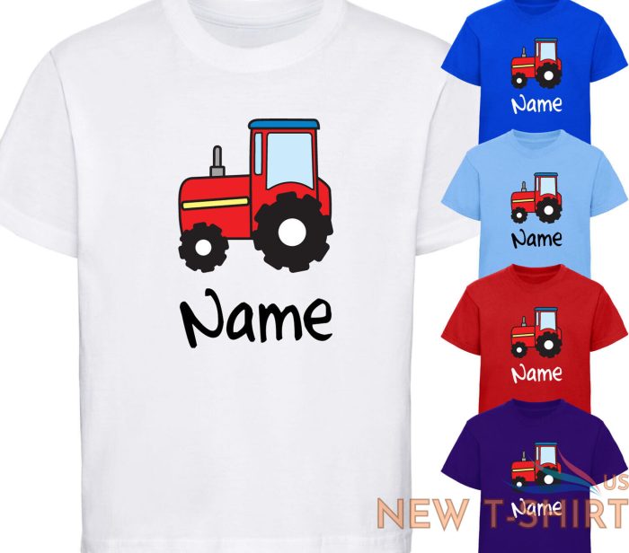 children s personalised tractor t shirt boys tshirt birthday christmas gift 0.jpg