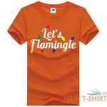 childrens let s flamingle print christmas t shirt mens round neck xmas top 8.jpg