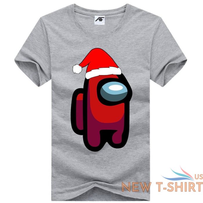 christmas among us crewmate printed women t shirts kids cotton tees crew neck 5.jpg