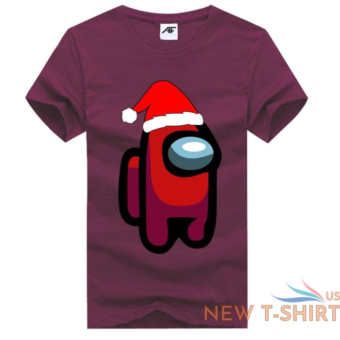 christmas among us crewmate printed women t shirts kids cotton tees crew neck 6.jpg