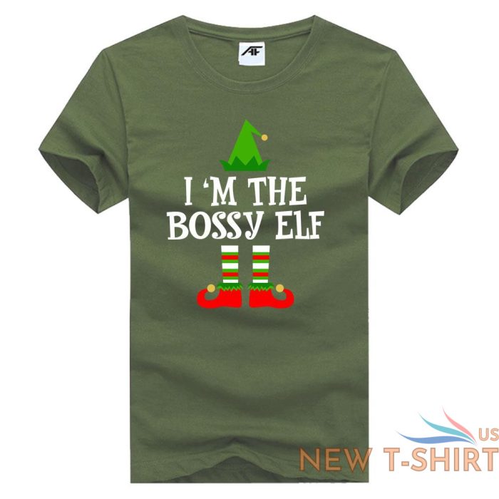 christmas bossy elf printed mens boys t shirt funny novelty party wear top tees 6.jpg
