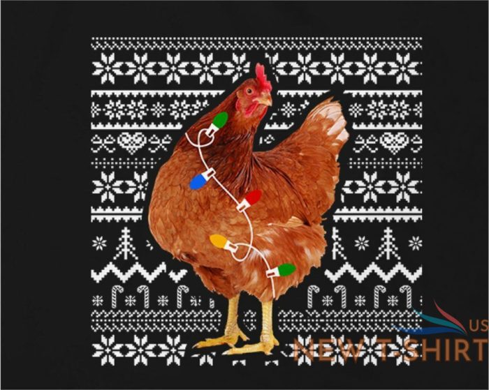 christmas chicken unisex funny t shirt poultry decorations xmas gift 2021 tees 2.jpg