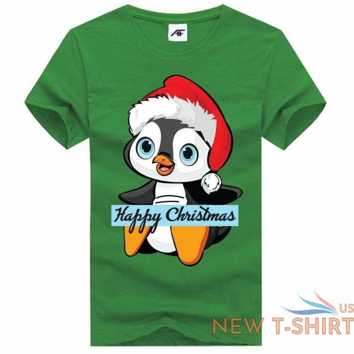 christmas deer santa elf print t shirt girls ladies xmas party wear top tees 2.jpg