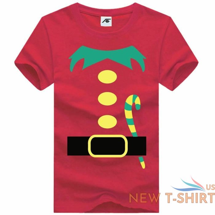 christmas deer santa elf print t shirt girls ladies xmas party wear top tees 3.jpg