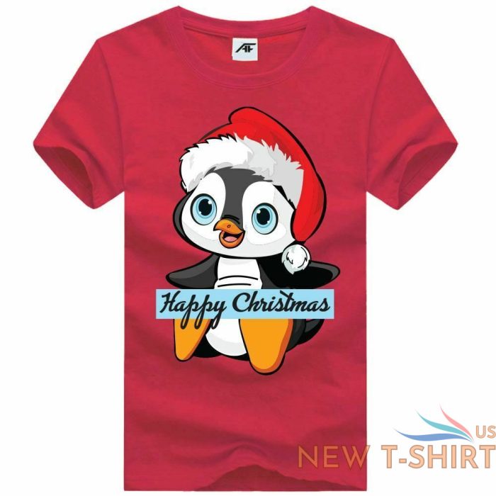 christmas deer santa elf print t shirt girls ladies xmas party wear top tees 4.jpg