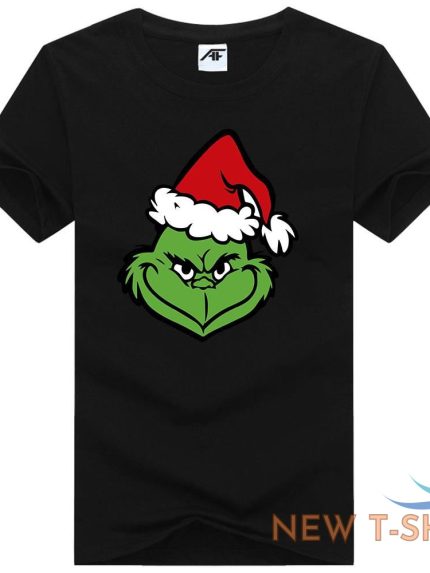 christmas grinch face print t shirt kids funny xmas party wear top tees 1.jpg