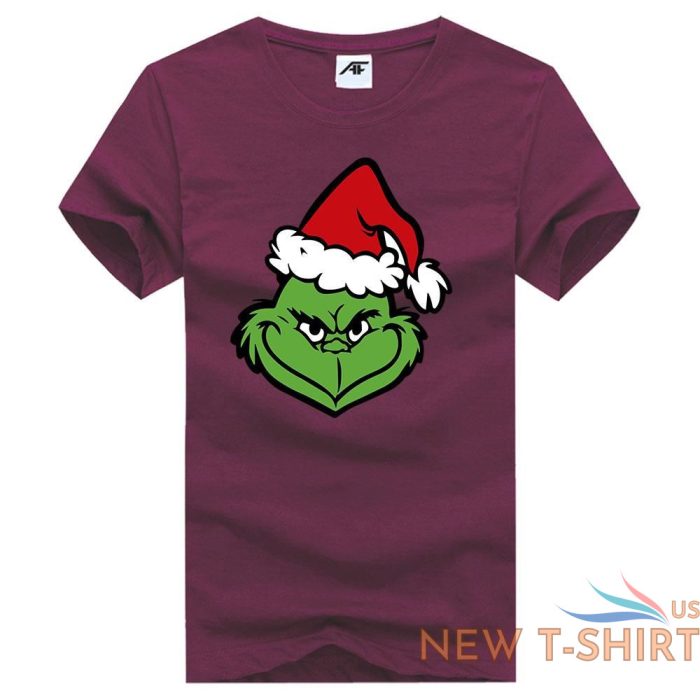 christmas grinch face print t shirt kids funny xmas party wear top tees 5.jpg