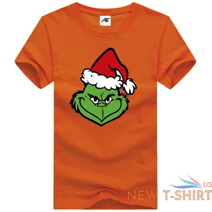 christmas grinch face print t shirt kids funny xmas party wear top tees 8.jpg