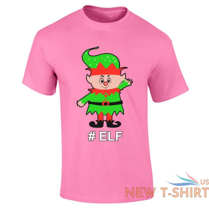 christmas happy elf print t shirt mens boys short sleeve gym wear cotton tee lot 1.jpg