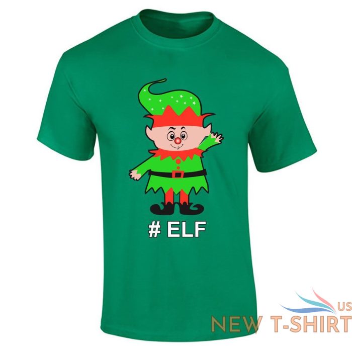 christmas happy elf print t shirt mens boys short sleeve gym wear cotton tee lot 4.jpg