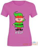 christmas happy elf print tshirt womens short sleeve girls cotton tee lot 1.jpg