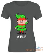 christmas happy elf print tshirt womens short sleeve girls cotton tee lot 3.jpg