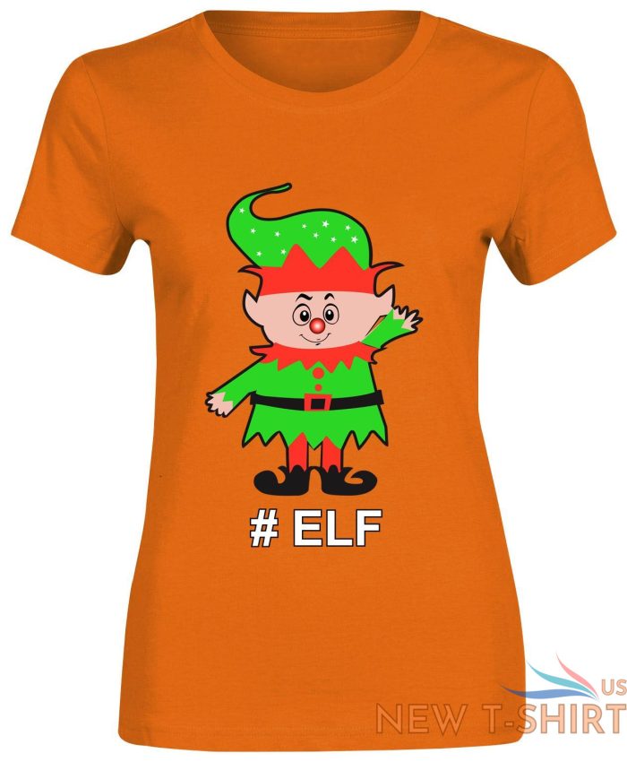 christmas happy elf print tshirt womens short sleeve girls cotton tee lot 7.jpg