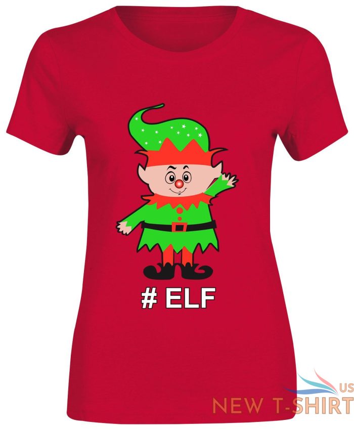 christmas happy elf print tshirt womens short sleeve girls cotton tee lot 9.jpg