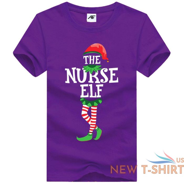 christmas nurse elf printed ladies girls t shirt novelty xmas party top tees 6.jpg