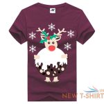 christmas reindeer funny womens top tees girls cotton xmas party wear t shirt 1.jpg