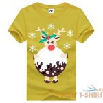christmas reindeer funny womens top tees girls cotton xmas party wear t shirt 2.jpg