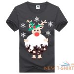 christmas reindeer funny womens top tees girls cotton xmas party wear t shirt 4.jpg