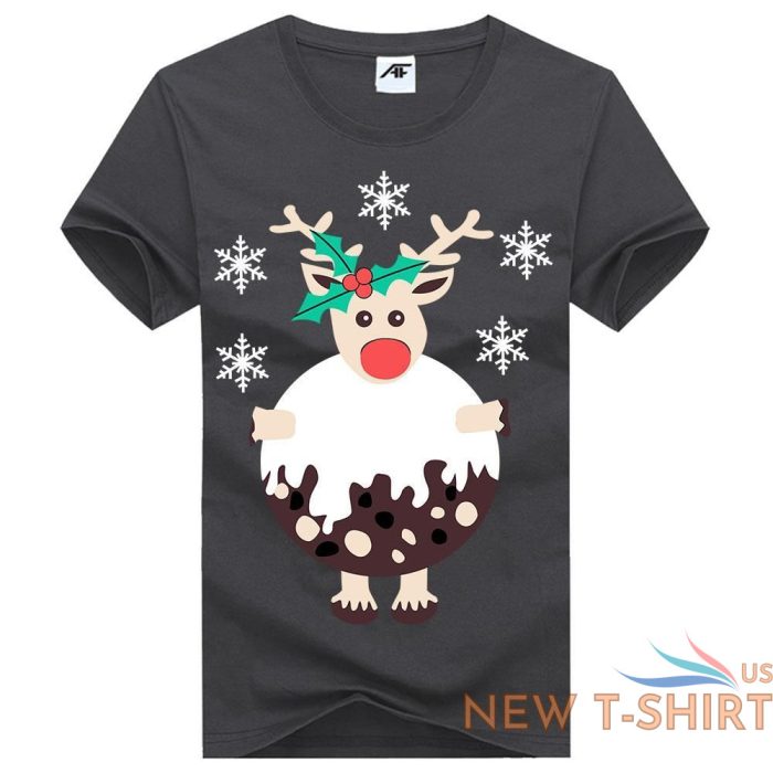 christmas reindeer funny womens top tees girls cotton xmas party wear t shirt 4.jpg