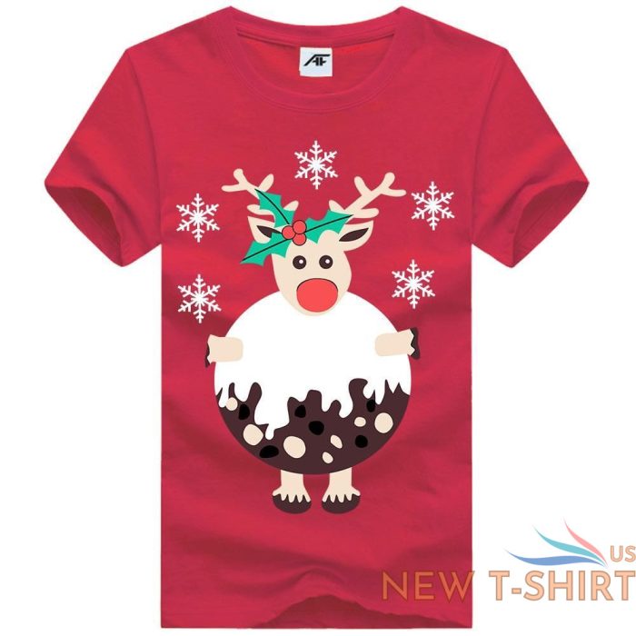 christmas reindeer funny womens top tees girls cotton xmas party wear t shirt 7.jpg