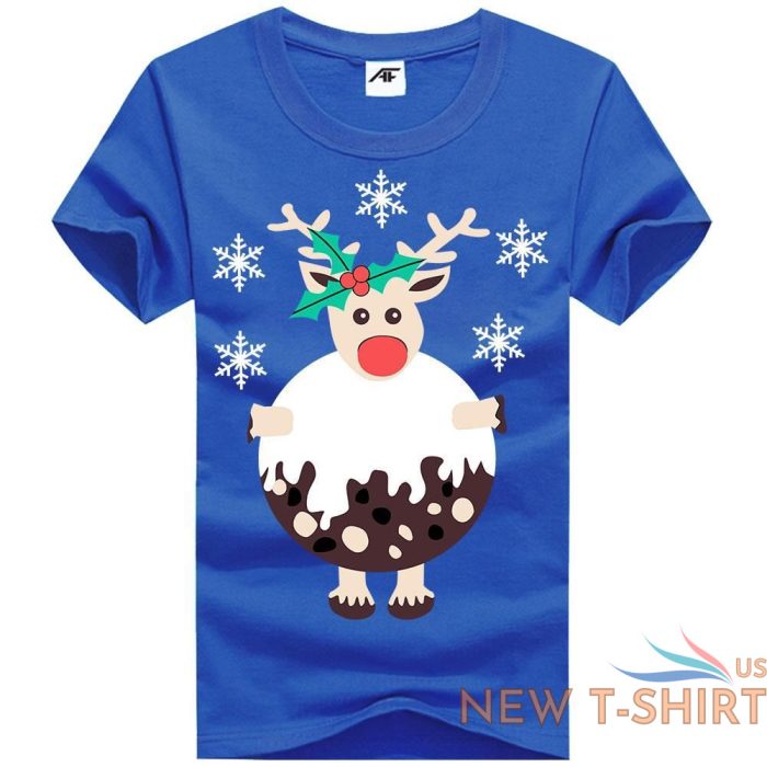 christmas reindeer funny womens top tees girls cotton xmas party wear t shirt 8.jpg