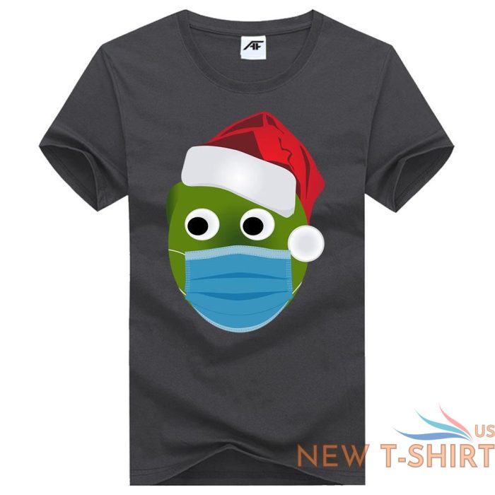 christmas sprout mask printed mens boys t shirt novelty party wear top tees 2.jpg